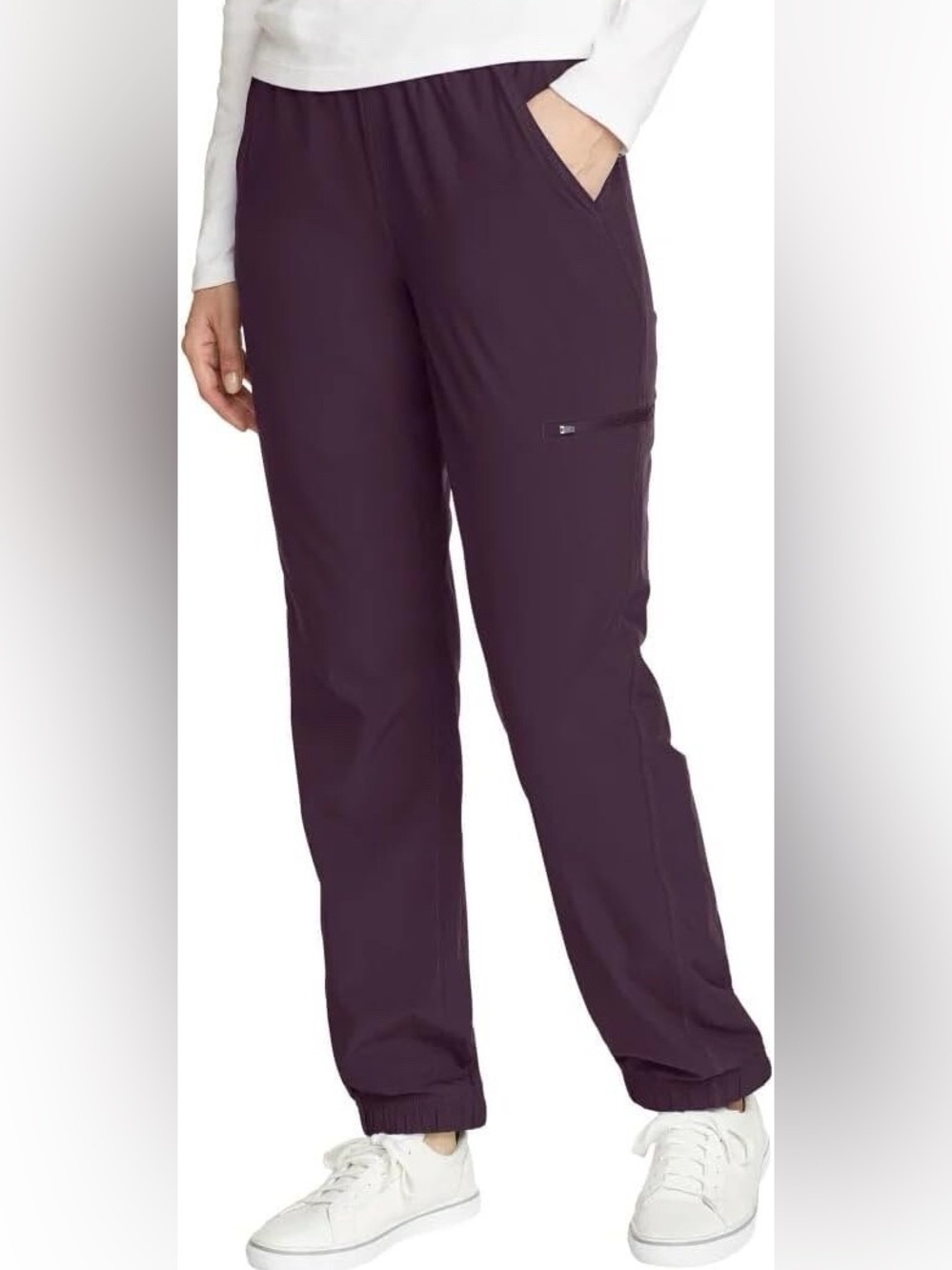 Eddie Bauer Women's Fleece Lined Pants Plum, Size 6